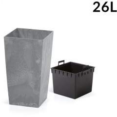 Plastový kvetináč 26,5 x 26,5 x 50 cm 26L | antracit č.2