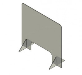 Ochranná priečka z plexiskla | 600 x 600 x 4 mm č.2