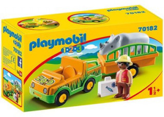 Playmobil 1.2.3 70182 Nosorožčí vozík č.1