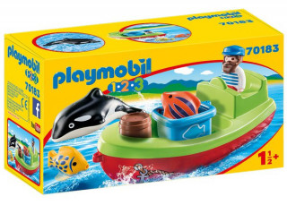 Playmobil 1.2.3 70183 Rybár s loďou č.1