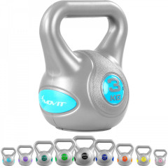 Kettlebell MOVIT 3 kg | sivomodrá č.1