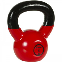 Kettlebell liatinový MOVIT 4 kg | čierno-červená č.2