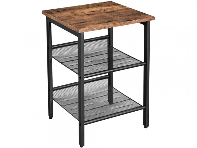 Rustikálny konferenčný stolík s policami | 40 x 40 x 55 cm č.2