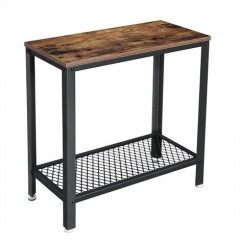Rustikálny obdĺžnikový stôl s policou | 60 x 30 x 60 cm č.1