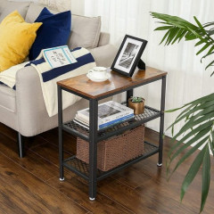 Rustikálny obdĺžnikový stôl s policami | 60 x 30 x 60 cm č.2