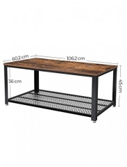 Rustikálny konferenčný stolík | 106,2 x 60,2 x 45 cm č.3