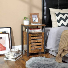 Rustikálny nočný stolík so skrinkou | 40 x 40 x 60 cm č.2