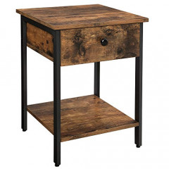 Rustikálny nočný stolík so zásuvkou | 40 x 40 x 55 cm č.1