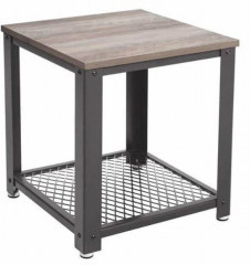 Priemyselný štvorcový stôl s policou | 45 x 45 x 55 cm č.1