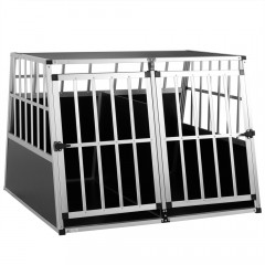 Hliníkový prepravný box pre psov XXL | 97 x 90 x 70 cm