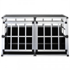 Hliníkový prepravný box pre psov XL | 89 x 70 x 51 cm