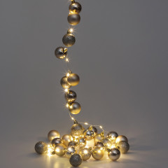 Vianočná LED reťaz guľa šampanské 2 m | teplá biela 40 LED diód