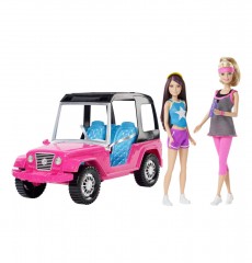 Mattel Barbie auto SUV + 2 Barbie bábiky č.1