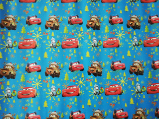 Baliaci papier modrý McQueen 2m x 70cm | 4 kusy č.1