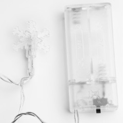 Vianočná reťaz LED snehová vločka modrá 30 cm | 20 LED diód č.3
