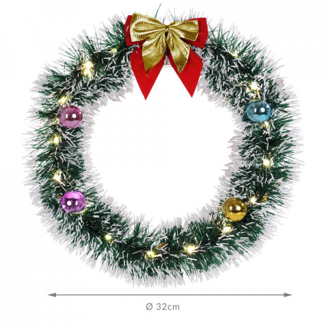 Vianočný LED veniec Ø 32 cm | 20 LED diód č.2