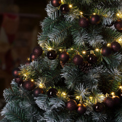 Vianočná LED reťaz gule hnedá 2 m | teplá biela 40 LED č.3