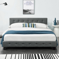Čalúnená posteľ Manresa 140 x 200 cm | sivá č.2