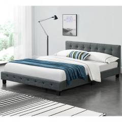 Čalúnená posteľ Manresa 140 x 200 cm | sivá č.1