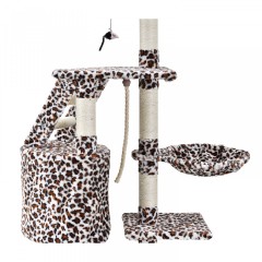 Škrabadlo pre mačky 118x50x40 cm | leopardí vzor č.3