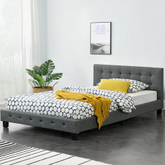 Čalúnená posteľ Manresa 120 x 200 cm | sivá č.1