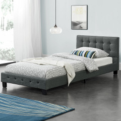 Čalúnená posteľ Manresa 90 x 200 cm | sivá č.2