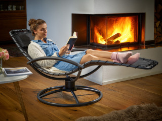 Relaxačné hojdacie kreslo Eve | antracit č.3