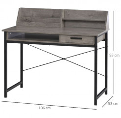 Priemyselný stôl 106 x 53 x 95 cm | sivo-hnedá č.3