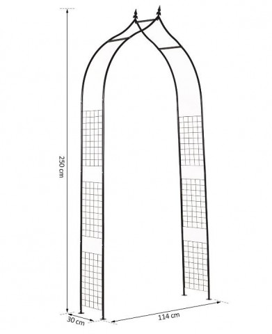 Záhradný oblúk na ruže | 250 x 30 x 114 cm č.3