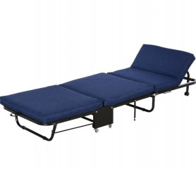 Skladacia posteľ 184 x 65 x 26 cm | modrá č.3