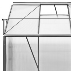 Hliníkový bočný polykarbonátový skleník so základňou 3,65 m³ | 192 x 127 x 202 cm č.3