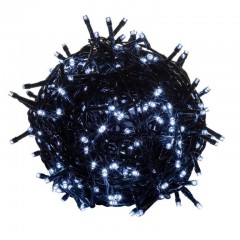 Vianočné LED osvetlenie 20 m | studená biela 200 LED | zelený kábel č.2