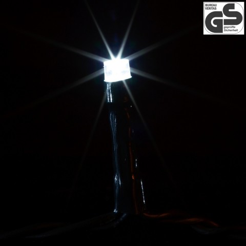 Vianočné LED osvetlenie 20 m | studená biela 200 LED | zelený kábel č.6