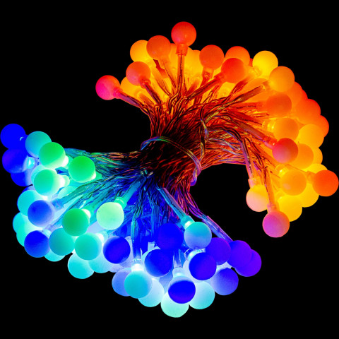 Párty LED reťaz okrúhla 50 LED 5 m | viacfarebné č.3