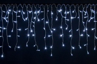 Vianočná LED reťaz dážď 10 m | studená biela 400 LED č.3