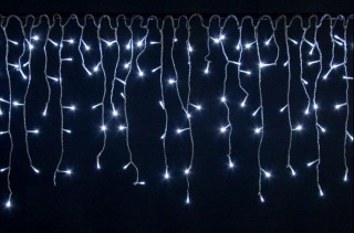 Vianočná LED reťaz dážď 5 m | studená biela 200 LED č.3