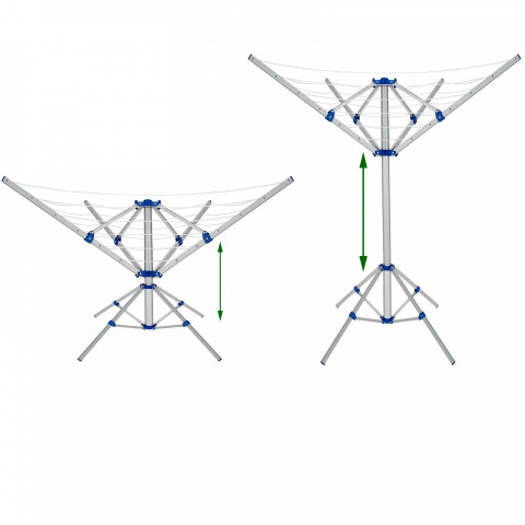 Hliníková otočná sušička 103 x 168 cm | strieborná č.4