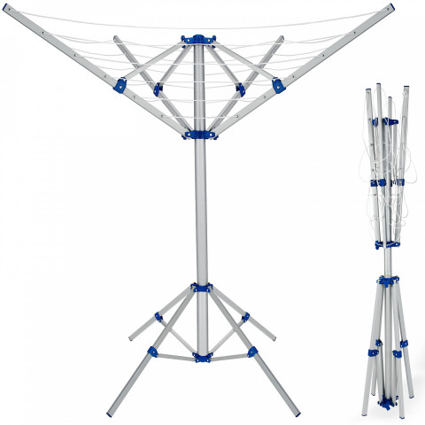 Hliníková otočná sušička 103 x 168 cm | strieborná č.3