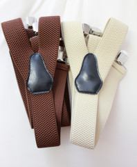 Pánske šle | off-white + brown č.1