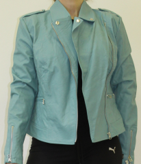 Dámska kožená bunda | Turquoise č.1