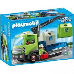 Playmobil 6109 Nákladné vozidlo s kontajnermi na sklo č.1