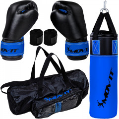 Detský boxovací vak 5,5 kg s príslušenstvom | čierno-modrá č.1