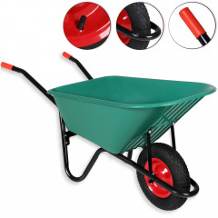 Záhradný plastový vozík 100 l / 150 kg | zelený č.2