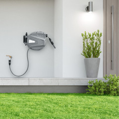 Nástenný bubon na vodnú hadicu Flowwater 20 m | sivá č.2