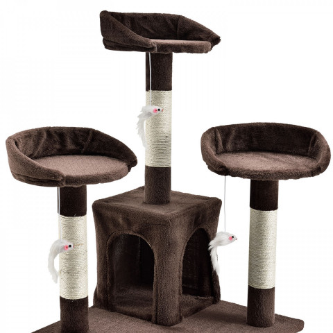 Škrabadlo pre mačky 170x62x75 cm | tmavo hnedé č.4