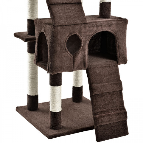 Škrabadlo pre mačky 170x62x75 cm | tmavo hnedé č.5