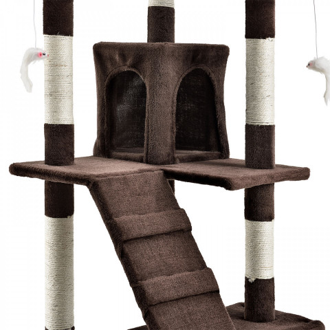 Škrabadlo pre mačky 170x62x75 cm | tmavo hnedé č.6