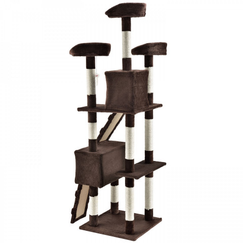 Škrabadlo pre mačky 170x62x75 cm | tmavo hnedé č.3
