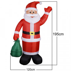 Nafukovací Santa Claus s LED osvetlením | 195 cm č.2