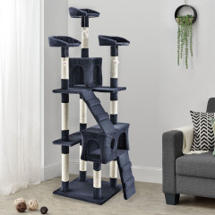 Škrabadlo pre mačky 170x62x75 cm | tmavo šedé č.1